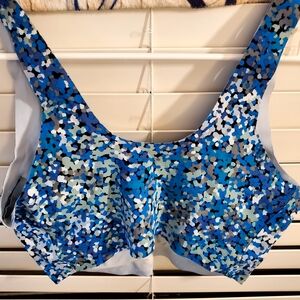 Blue Camouflage Sports Bra